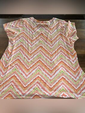 Caribbean Joe Women’s Handkerchief Hem Top- 2X